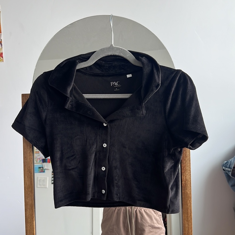 never worn black Pac Sun collared t shirt